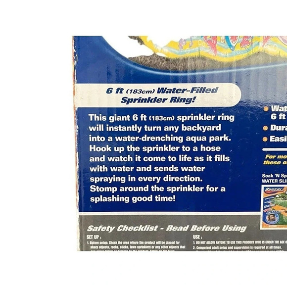 Ocean Friends Sprinker Water Summer Fun One Set 6 Ft Water Fill Sprinkler Ring - Picture 3 of 5